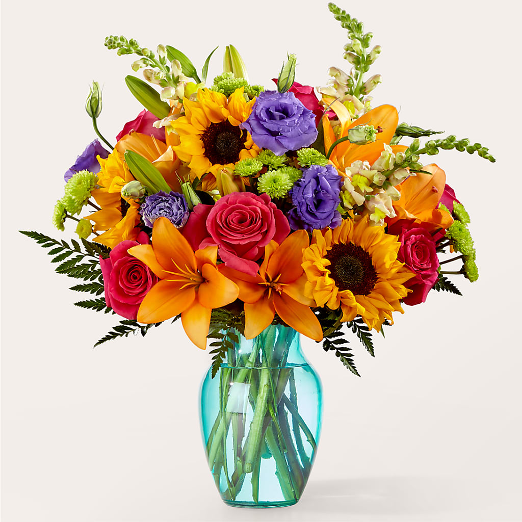 Double Rainbow Bouquet – BRAD'S FLORIST, Paris IL