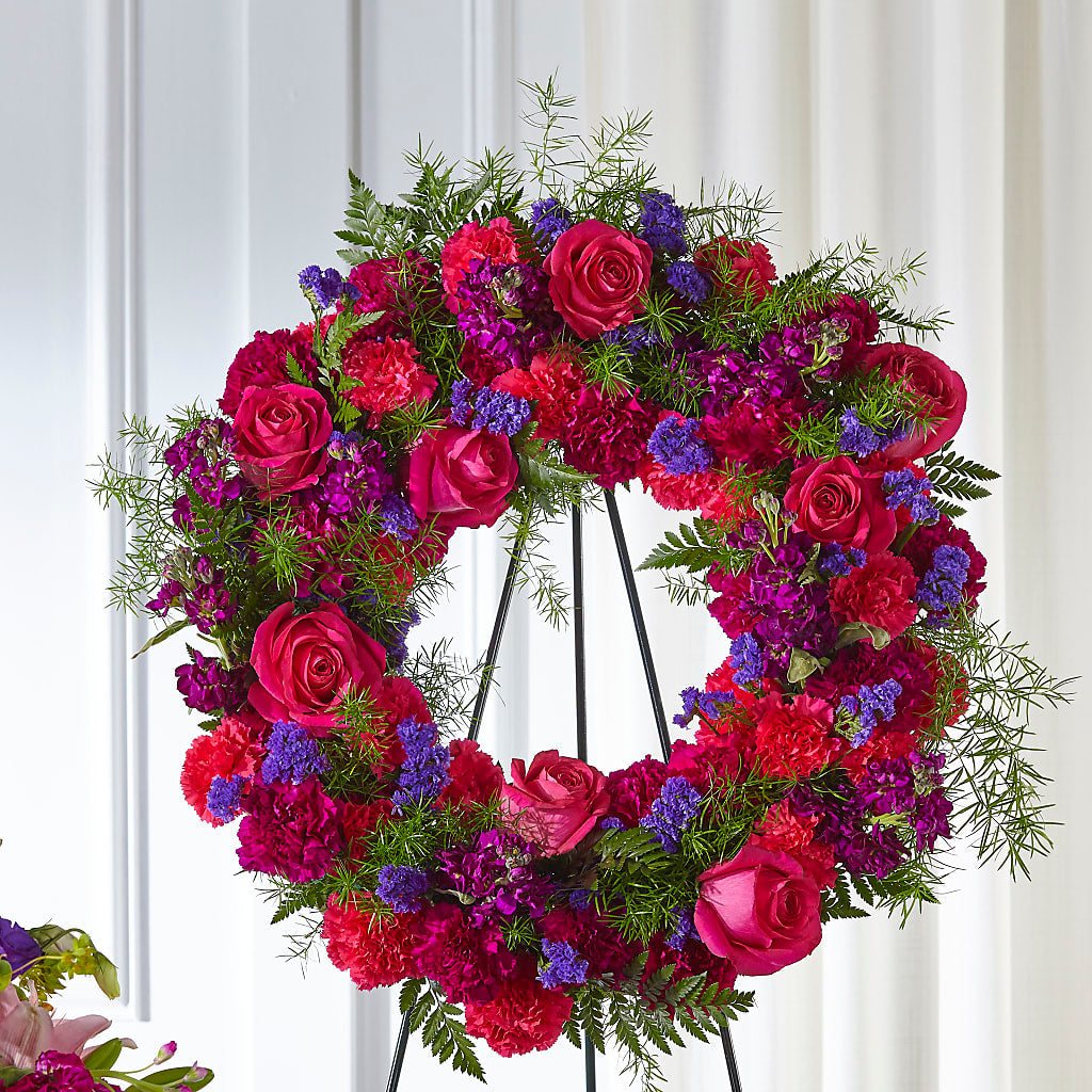 Calming Colors Wreath – BRAD'S FLORIST, Paris IL