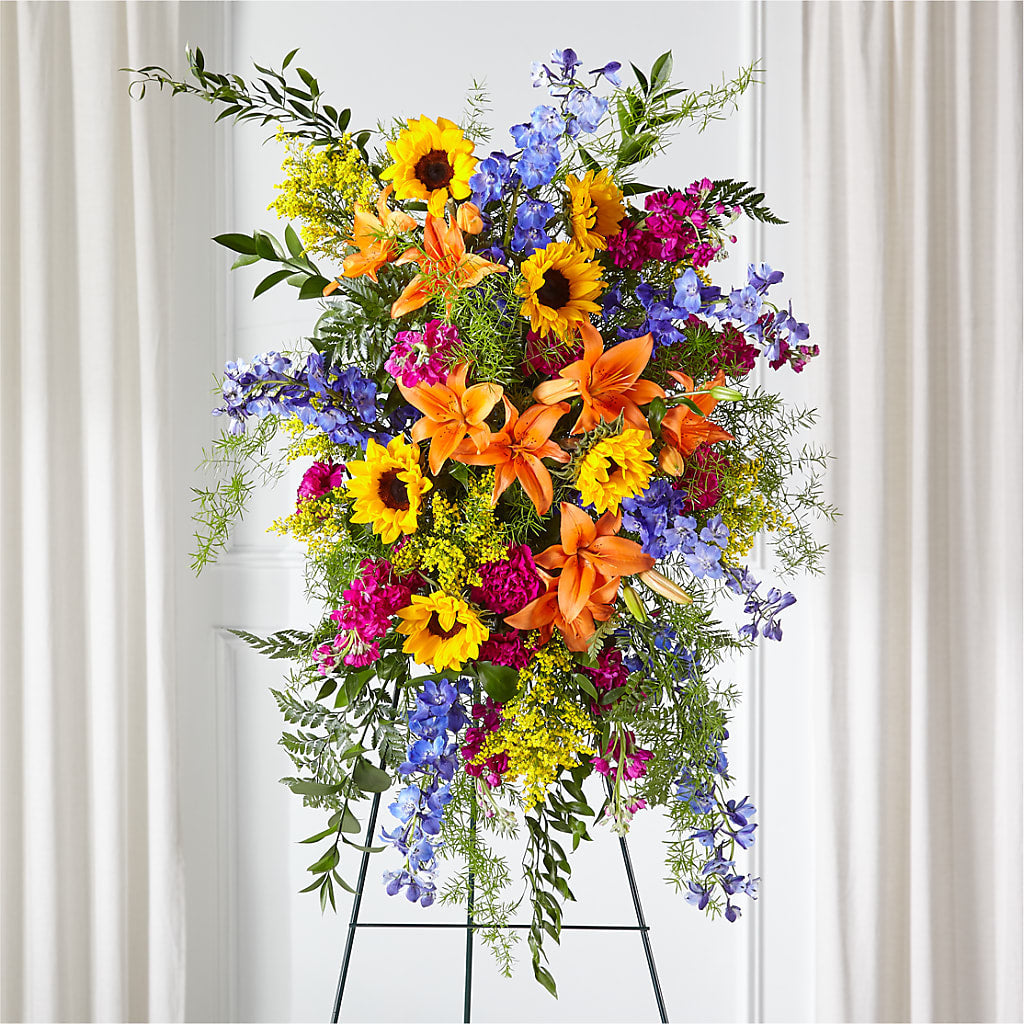 Sunlit Memories Standing Spray (Standard) – BRAD'S FLORIST, Paris IL