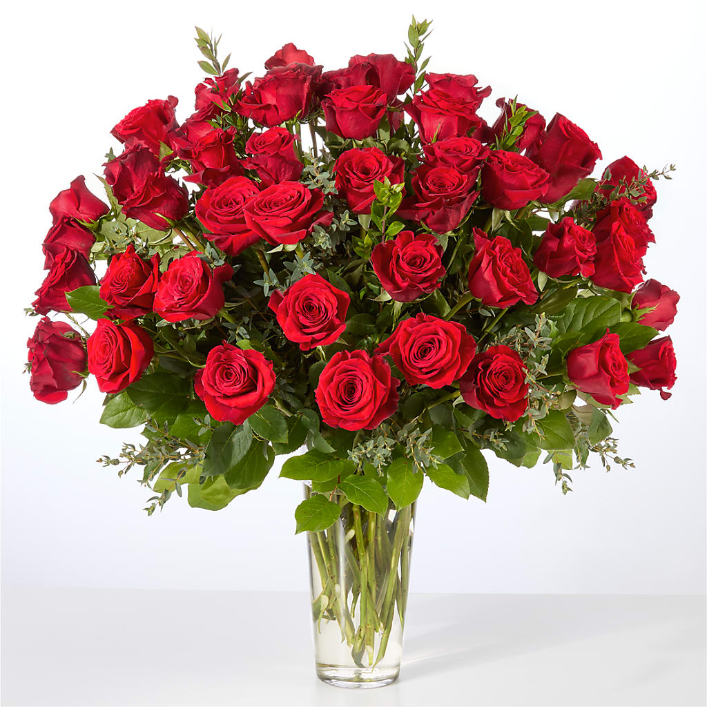 Forever Yours Fifty Stem Red Rose Bouquet – BRAD'S FLORIST, Paris IL
