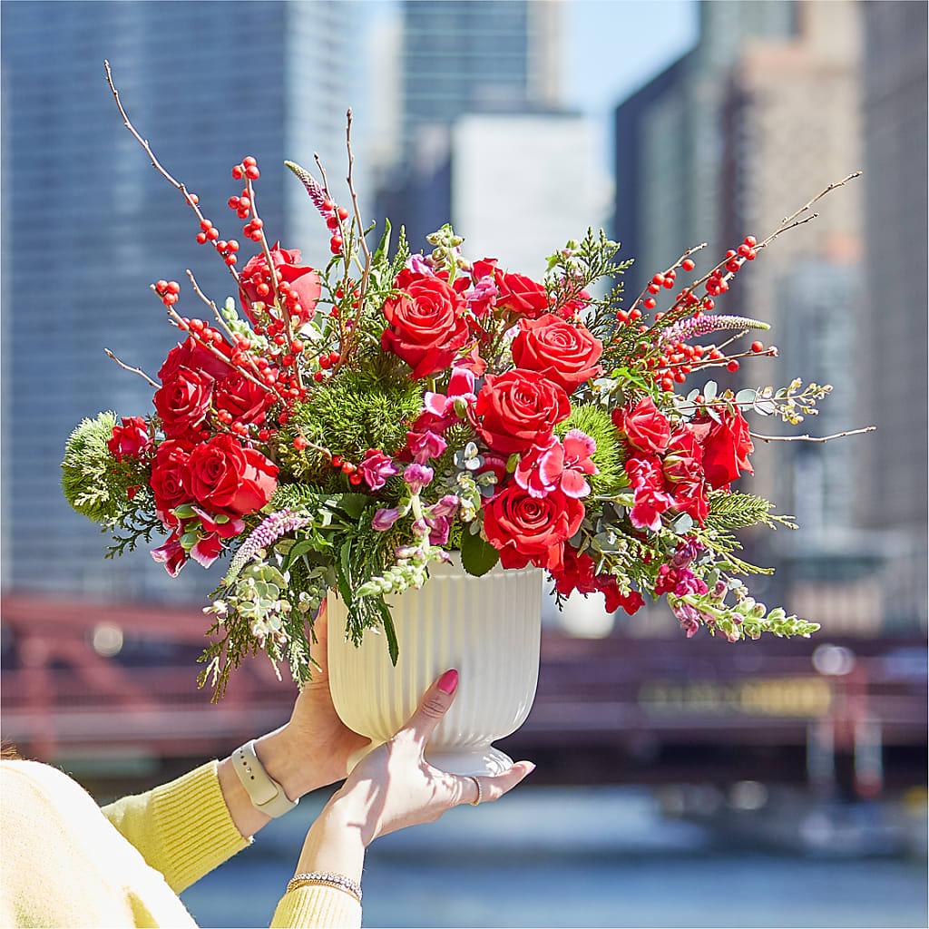 Big Red Bow Bouquet – BRAD'S FLORIST, Paris IL