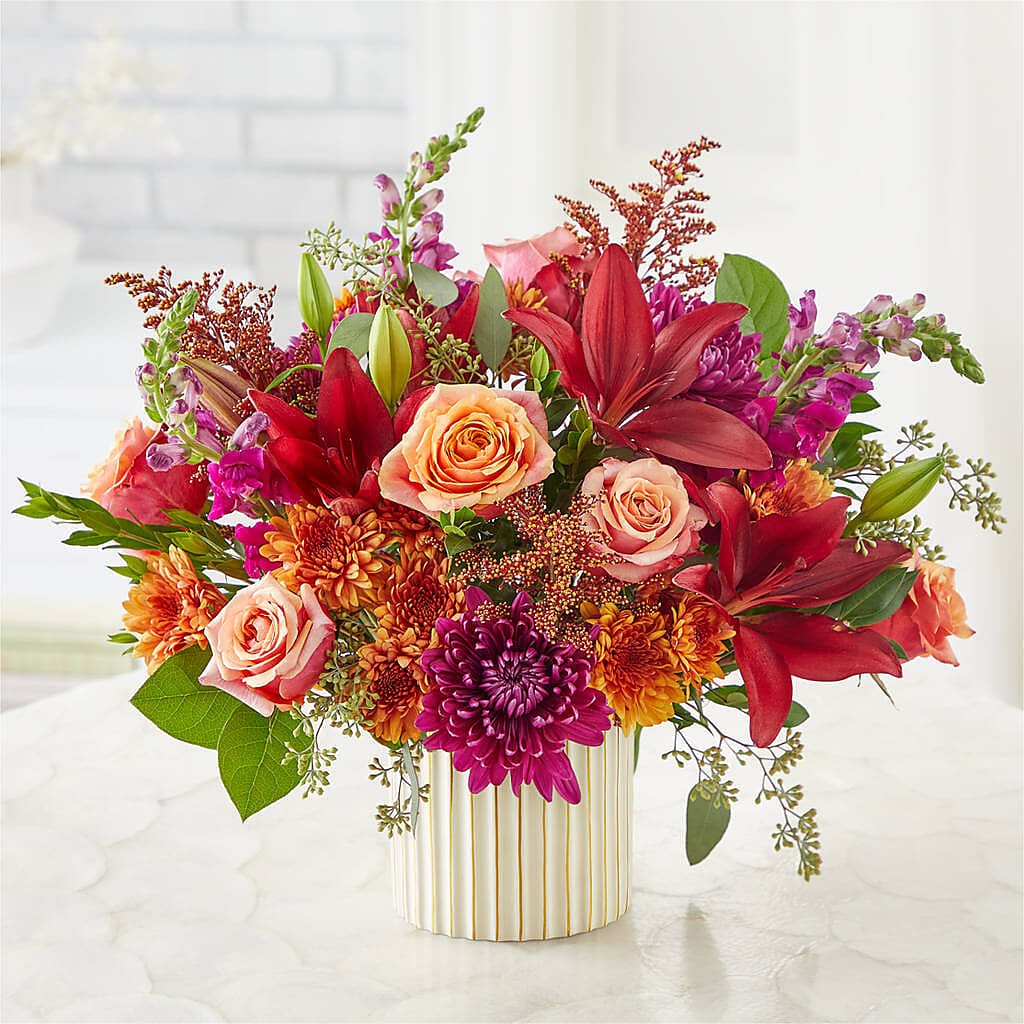Burgundy Landscape Bouquet – BRAD'S FLORIST, Paris IL