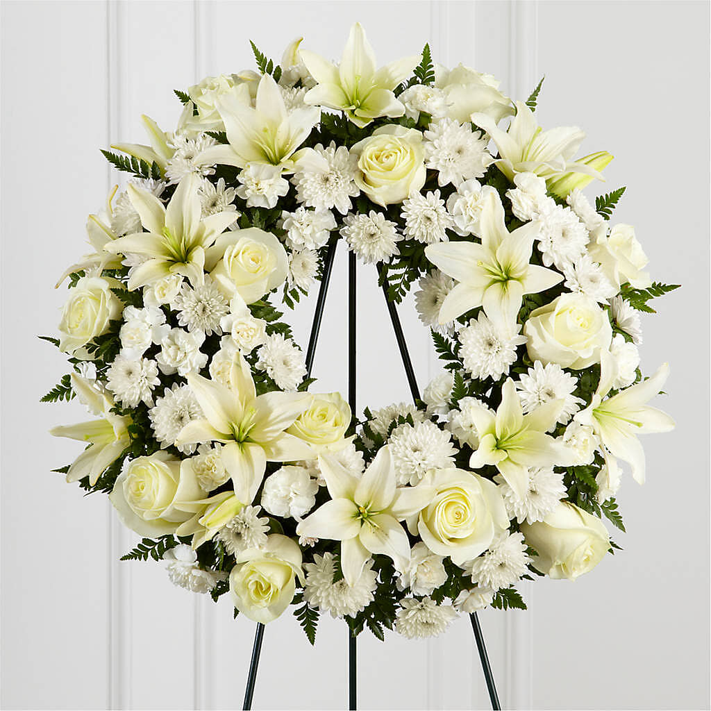 Treasured Tribute Wreath – BRAD'S FLORIST, Paris IL