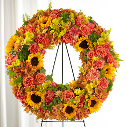 Autumnal Memories Wreath (Standard) – BRAD'S FLORIST, Paris IL