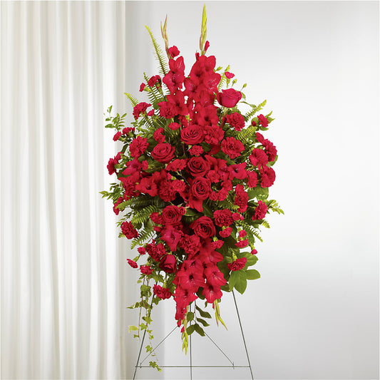 From the Heart Standing Spray – BRAD'S FLORIST, Paris IL