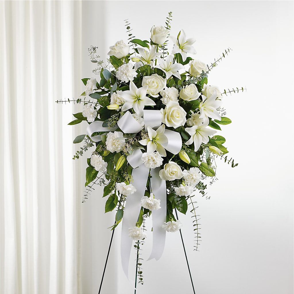 With Care Standing Spray – BRAD'S FLORIST, Paris IL