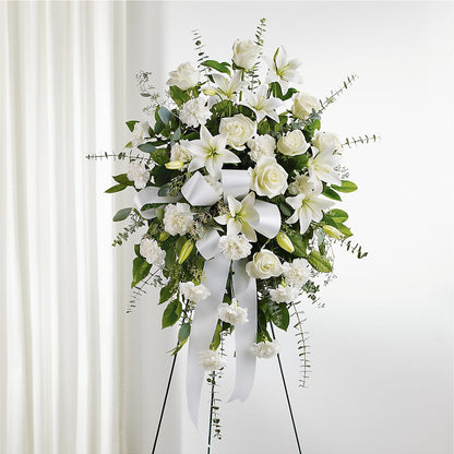With Care Standing Spray – BRAD'S FLORIST, Paris IL