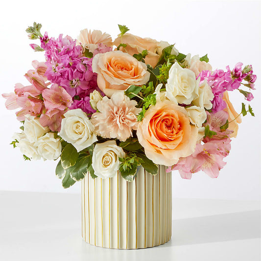 Paradise Bouquet with Ivory Vase – BRAD'S FLORIST, Paris IL