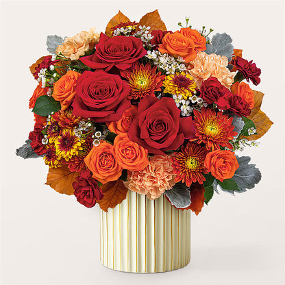 Merlot Bouquet with Ivory Vase – BRAD'S FLORIST, Paris IL