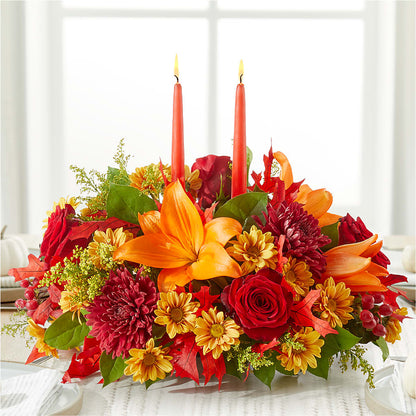 Autumn's Embrace Centerpiece – BRAD'S FLORIST, Paris IL