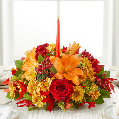 Autumn's Embrace Centerpiece – BRAD'S FLORIST, Paris IL